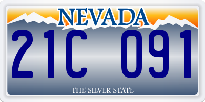 NV license plate 21C091