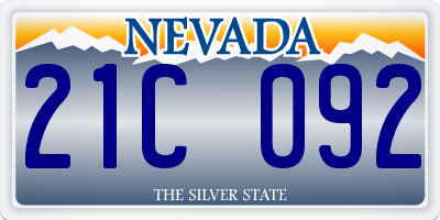 NV license plate 21C092