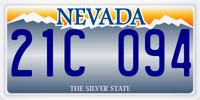 NV license plate 21C094