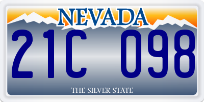 NV license plate 21C098