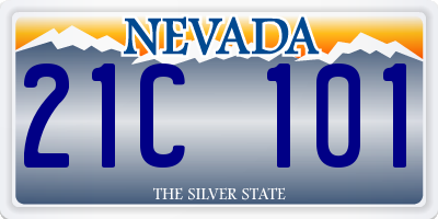 NV license plate 21C101