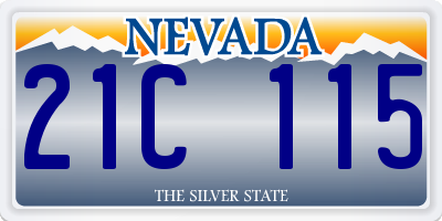 NV license plate 21C115