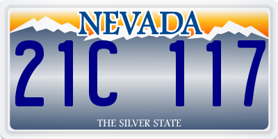 NV license plate 21C117