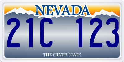 NV license plate 21C123