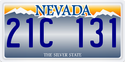 NV license plate 21C131