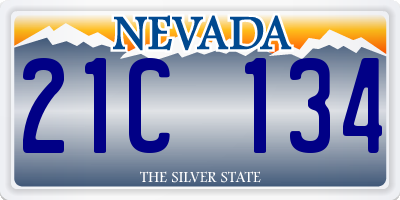 NV license plate 21C134
