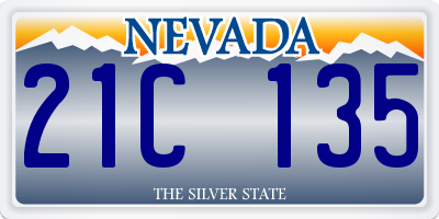 NV license plate 21C135