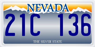 NV license plate 21C136