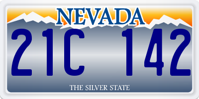 NV license plate 21C142