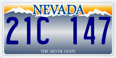 NV license plate 21C147