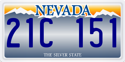 NV license plate 21C151