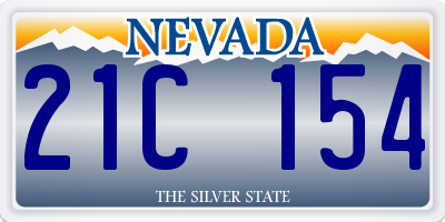 NV license plate 21C154