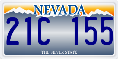 NV license plate 21C155