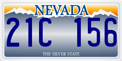 NV license plate 21C156