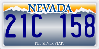 NV license plate 21C158