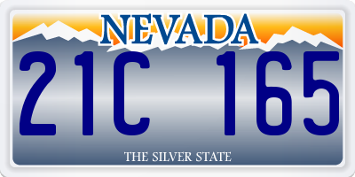 NV license plate 21C165