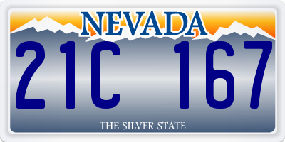 NV license plate 21C167