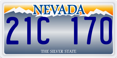 NV license plate 21C170