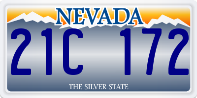 NV license plate 21C172