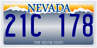 NV license plate 21C178