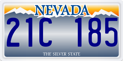 NV license plate 21C185