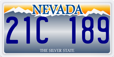 NV license plate 21C189