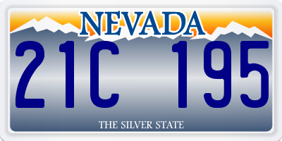 NV license plate 21C195