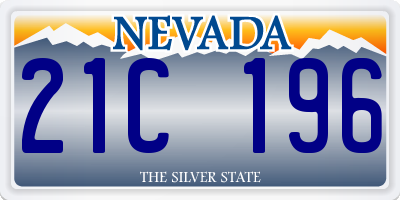 NV license plate 21C196