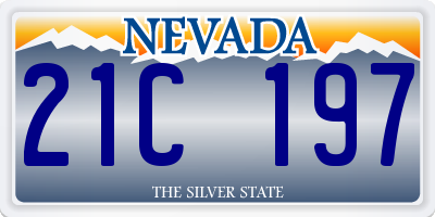 NV license plate 21C197