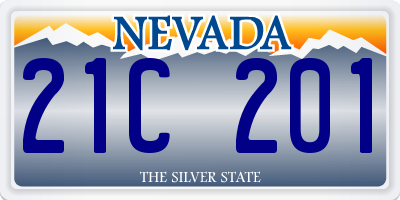 NV license plate 21C201