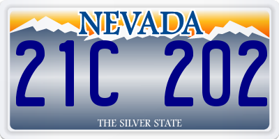 NV license plate 21C202