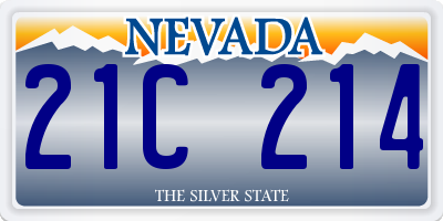 NV license plate 21C214