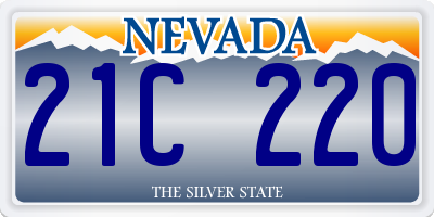 NV license plate 21C220
