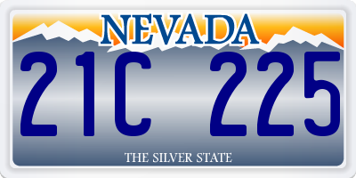 NV license plate 21C225