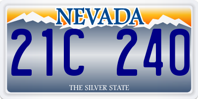 NV license plate 21C240