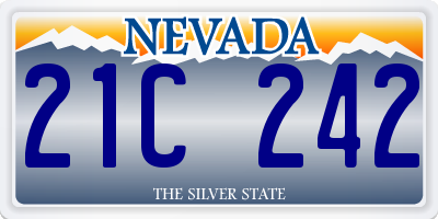 NV license plate 21C242