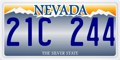 NV license plate 21C244