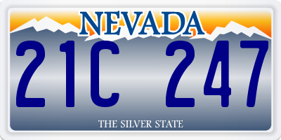 NV license plate 21C247