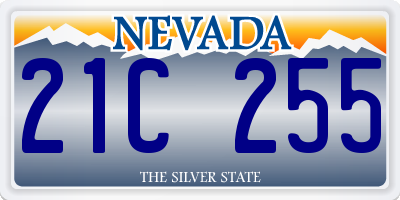 NV license plate 21C255