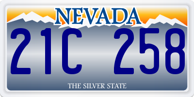 NV license plate 21C258