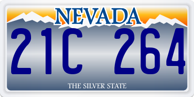 NV license plate 21C264