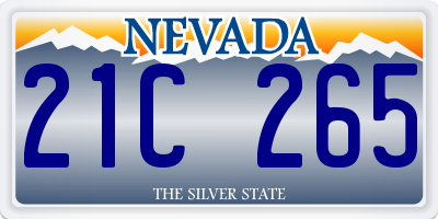 NV license plate 21C265