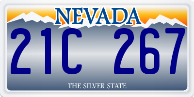 NV license plate 21C267
