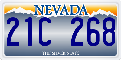 NV license plate 21C268