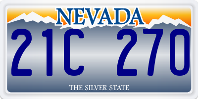 NV license plate 21C270