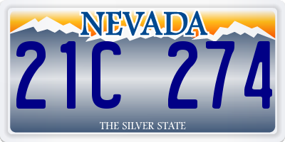 NV license plate 21C274