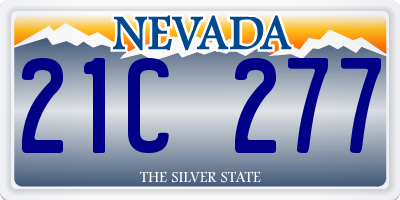 NV license plate 21C277