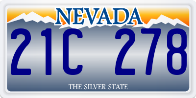 NV license plate 21C278
