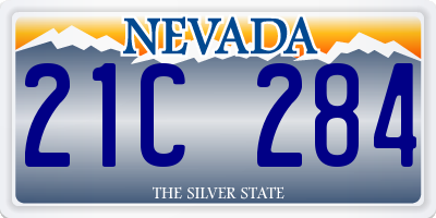 NV license plate 21C284