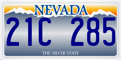 NV license plate 21C285